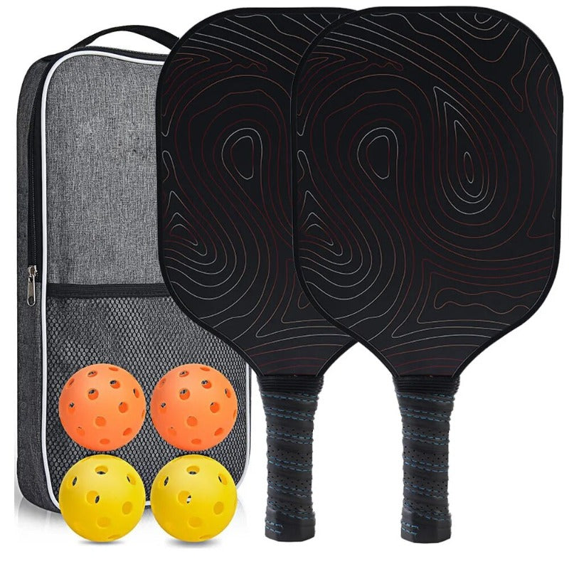 Pickleball Paddles Set With Portable Bag Fiberglass Rackets
