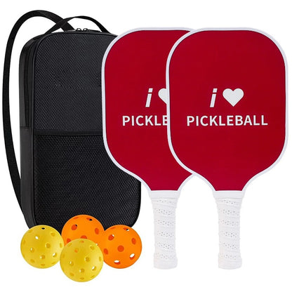 Pickleball Paddles Set With Portable Bag Fiberglass Rackets