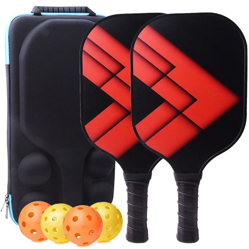 1Set Carbon Fiber Pickleball Racquet With Racket Zipper Bag